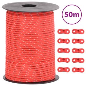 Tent Guy Rope with Reflective Strips and Spanners 164.0 ' 0.12 "
